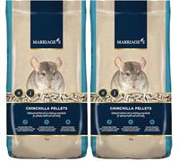 Marriage’s - Chinchilla Food for a Healthy Weight and Immune System, High Fibre Pellets, 100% Nutri Pressed, Supports Dental Health, Suitable for All Ages (1kg) (Pack of 2)