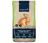 Marriage’s - Indoor Rabbit Food Pellets for Healthy Weight & Immune System, Dwarf & Baby Rabbit Food with Sunflower Seed, 100% Nutri Pressed, Suitable for 20 Weeks and Older (2kg)