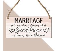 Marriage Special Person Lifetime Mr & Mrs Wedding Gift - Funny Novelty Plaque Sign for Home Decor and Anniversary Present Birthday Gift For Wife Husband Newly Married (Small: 19 cm (H) × 9 cm (W))