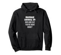 Marriage survival tip Funny Dad Husband Birthday Pullover Hoodie