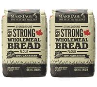 Marriages Canadian VERY Strong Wholemeal Bread Flour, 1.5kg (Pack of 2)