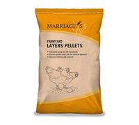 Marriage's Farmyard Layers Pellets - 20kg Bag | Non-GM Complete Feed for Laying Hens, Ducks & Geese | Promotes Strong Shells & Golden Yolks
