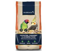 Marriages - Lovebird Food, Cockatiel Seed Mix, Parakeet Bird Seed with Oats, Nyjer Seed and Millet, Wholesome, Packed with Fibre and Protein (1kg)
