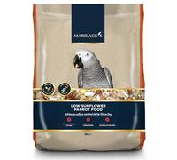 Marriages - Low Sunflower Parrot Food 2kg, Parrot Seed with Oats and Peanut Kernels, Wholesome Bird Seed, Bird Food Packed with Fibre and Protein