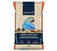 Marriages - Picnic Parrot Food 12.55kg, Parrot Seed with Oats and Peanut Kernels, Wholesome Bird Seed, Bird Food Packed with Fibre and Protein