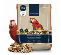 Marriages - Premier Parrot Food 2kg, Parrot Seed with Oats and Peanut Kernels, Wholesome Bird Seed, Bird Food Packed with Fibre and Protein
