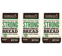 Marriages Stoneground Strong Wholemeal Bread Flour, 1.5kg (Pack of 3)