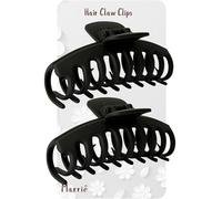 Marrie Large Hair Claw Clips for Thick Hair Nonslip Jumbo Hair Clamp Strong Big Hold Jaws Hair Styling Accessories for Women Girls Size 4.3 Inches (Matt Black)