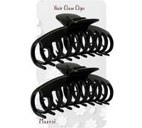 Marrie Large Hair Claw Clips for Thick Hair Nonslip Jumbo Hair Clamp Strong Big Hold Jaws Hair Styling Accessories for Women Girls Size 4.3 Inches (Black)