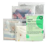Marrie Ziplock Bags for Clothes Hospital Maternity Essentials Travel Space Saver Luggage Organiser No Vent Frosted Storage Pouch for Shoe Toiletries Garments School Trips Toys Home Cosmetic Pack of 20