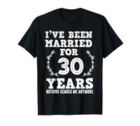 Married 30 Years 30th Wedding Anniversary T-Shirt, Men, Black, XX-Large