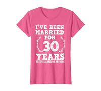Married 30 Years 30th Wedding Anniversary T-Shirt, Women, Pink Heather, XX-Large