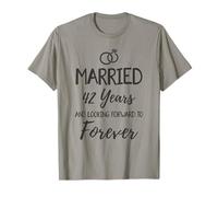 Married 42 Years Ago, 42nd Wedding Anniversary for Couple T-Shirt