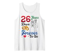 Married Anniversary 26 Years Down Forever to Go Couple Love Tank Top