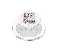 Married Anniversary 27 Years Down Forever To Go Couple Love PopSockets PopGrip for MagSafe