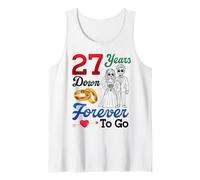 Married Anniversary 27 Years Down Forever to Go Couple Love Tank Top