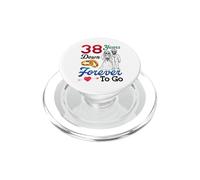 Married Anniversary 38 Years Down Forever To Go Couple Love PopSockets PopGrip for MagSafe