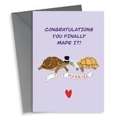 Married at last card - Tortoise wedding card
