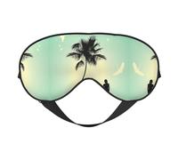 Married Couple Walking On The Beach Double Sided Sleep Mask, Adjustable Blackout, Silk-Like Eye Mask for Sleeping,Travel, Soft, Breathable, Lightweight Comfortable Blindfold