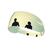 Married Couple Walking On The Beach Print Sports Headbands For Men Women, Moisture Wicking Sweat Band Elastic Wide Hair Bands,For Running, Cycling, Basketball, Gym Exercise, Football