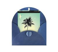 Married Couple Walking On The Beach Printing Blank Pearl Paper Greeting Card,Vertical Notecards Designs, Envelopes For Thank You, Invitations