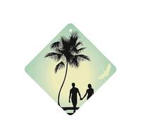 Married Couple Walking On The Beach Printing Fashion Car Air Freshener Cards 10 Pcs Car Scented Hanging Sheets