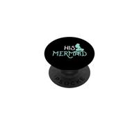 Married Couples Shirts - His Mermaid PopSockets Adhesive PopGrip