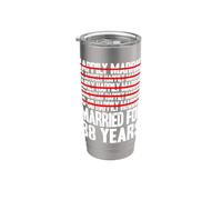 Married for 38 Years Sarcastic 38th Wedding Anniversary Stainless Steel Insulated Tumbler