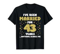 Married For 43 Years 43rd Husband Wife Anniversary T-Shirt