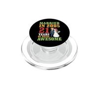 Married In 2005 21 Years Of Being Awesome 21st Anniversary PopSockets PopGrip for MagSafe