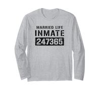 Married Life Couples Prisoner Inmate Halloween Costume Long Sleeve T-Shirt