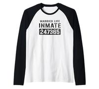 Married Life Couples Prisoner Inmate Halloween Costume Raglan Baseball Tee