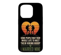 Married My Hiking Buddy Couples Hiker Matching Gift Retro Case for iPhone 15 Pro
