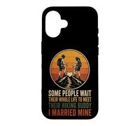 Married My Hiking Buddy Couples Hiker Matching Gift Retro Case for iPhone 16
