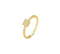 Married Ring, Moissanite Rings for Women Set 14K Yellow Gold Round Size M 1/2
