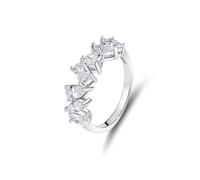 Married Ring, Promise Ring to Myself Elegant Moissanite White Gold Platinum 950 Size N 1/2