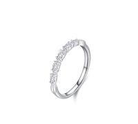 Married Ring, Ring Bands with Created Diamond Silver 14K White Gold Size N 1/2 Women's Jewelry Sets