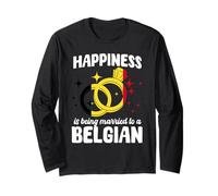 Married To A Belgian Design Belgian Wife Belgium Husband Long Sleeve T-Shirt