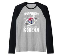 Married to A Korean Korea Spouse Design Korean Love Marriage Raglan Baseball Tee