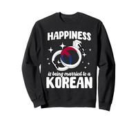 Married To A Korean Korea Spouse Design Korean Love Marriage Sweatshirt