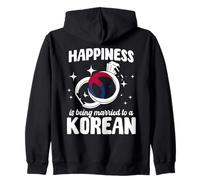 Married To A Korean Korea Spouse Design Korean Love Marriage Zip Hoodie