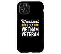 Married To A Vietnam Veteran Spouse Vietnam Service Ribbon Case for iPhone 11 Pro