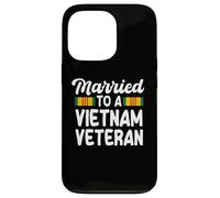 Married To A Vietnam Veteran Spouse Vietnam Service Ribbon Case for iPhone 13 Pro
