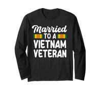 Married to A Vietnam Veteran Spouse Vietnam Service Ribbon Long Sleeve T-Shirt