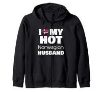 Married To Hot Norway Man I Love My Hot Norwegian Husband Zip Hoodie