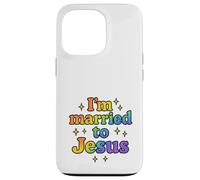 Married to Jesus Rainbow Christian Faith Design Case for iPhone 13 Pro