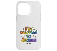Married to Jesus Rainbow Christian Faith Design Case for iPhone 14 Pro Max