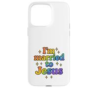 Married to Jesus Rainbow Christian Faith Design Case for iPhone 15 Pro Max