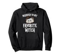 Married To My Favorite Witch Spooky Halloween Witchy Pullover Hoodie