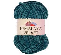 Marriner Himalaya Velvet Super Chunky Yarn with 100% Polyester 14/16 Ply for Knitting and Crochet - Vegan Friendly and Hypoallergenic (Emerald 100g Single Ball)